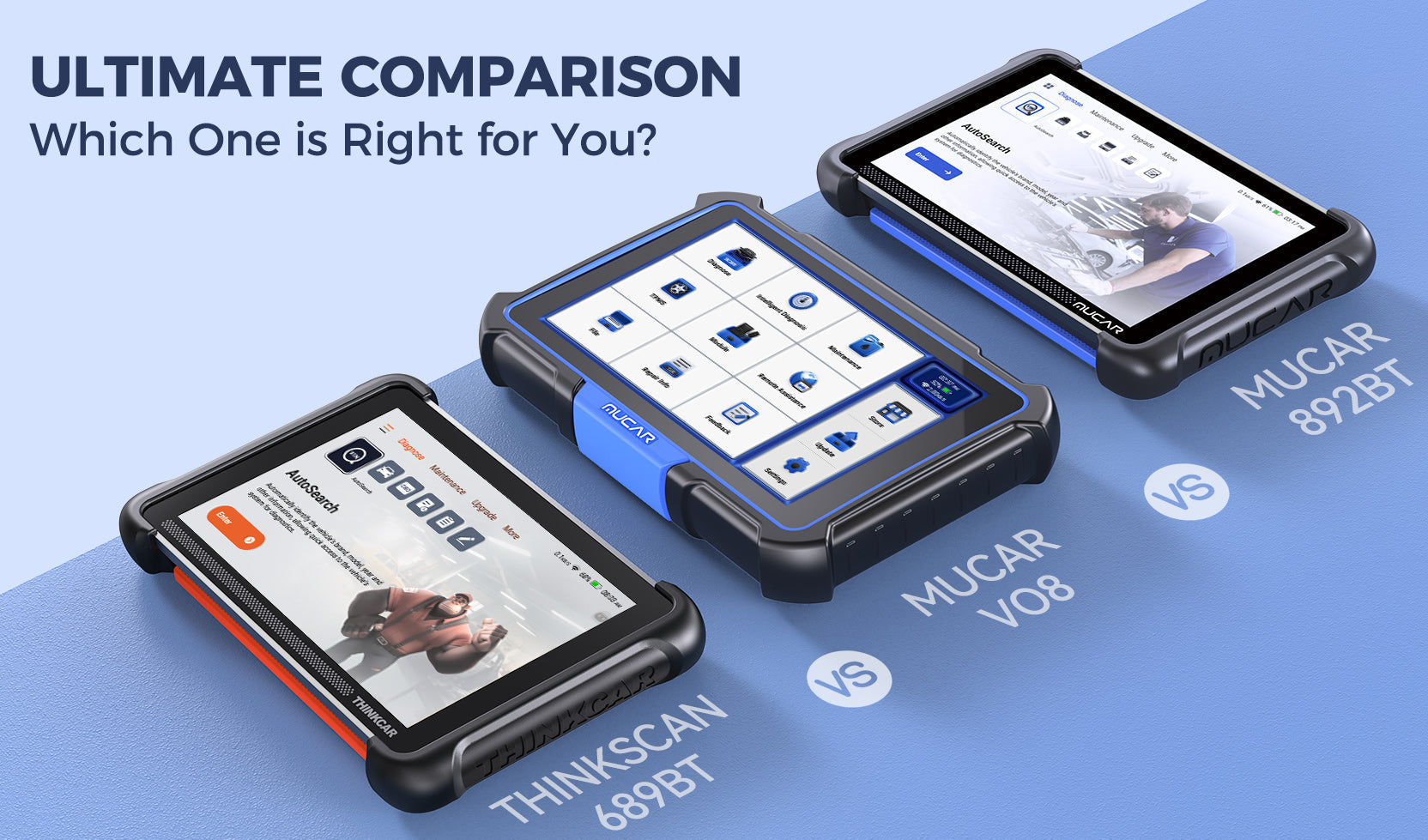 ThinkScan 689BT vs. Mucar 892BT vs. Mucar VO8 | Ultimate Comparison