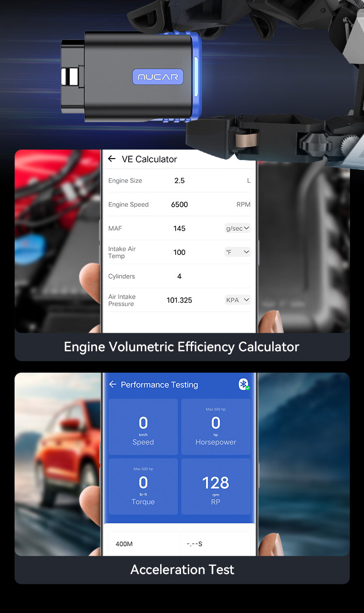 MUCAR DriverScan VE Calculator+Acceleration test