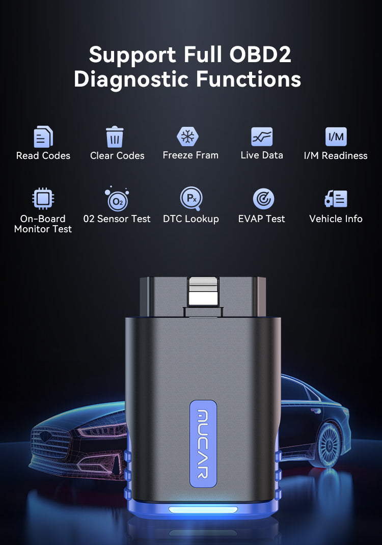 MUCAR DriverScan OBD2 Scanner Bluetooth Support Full OBD2 Diagnostic Functions 