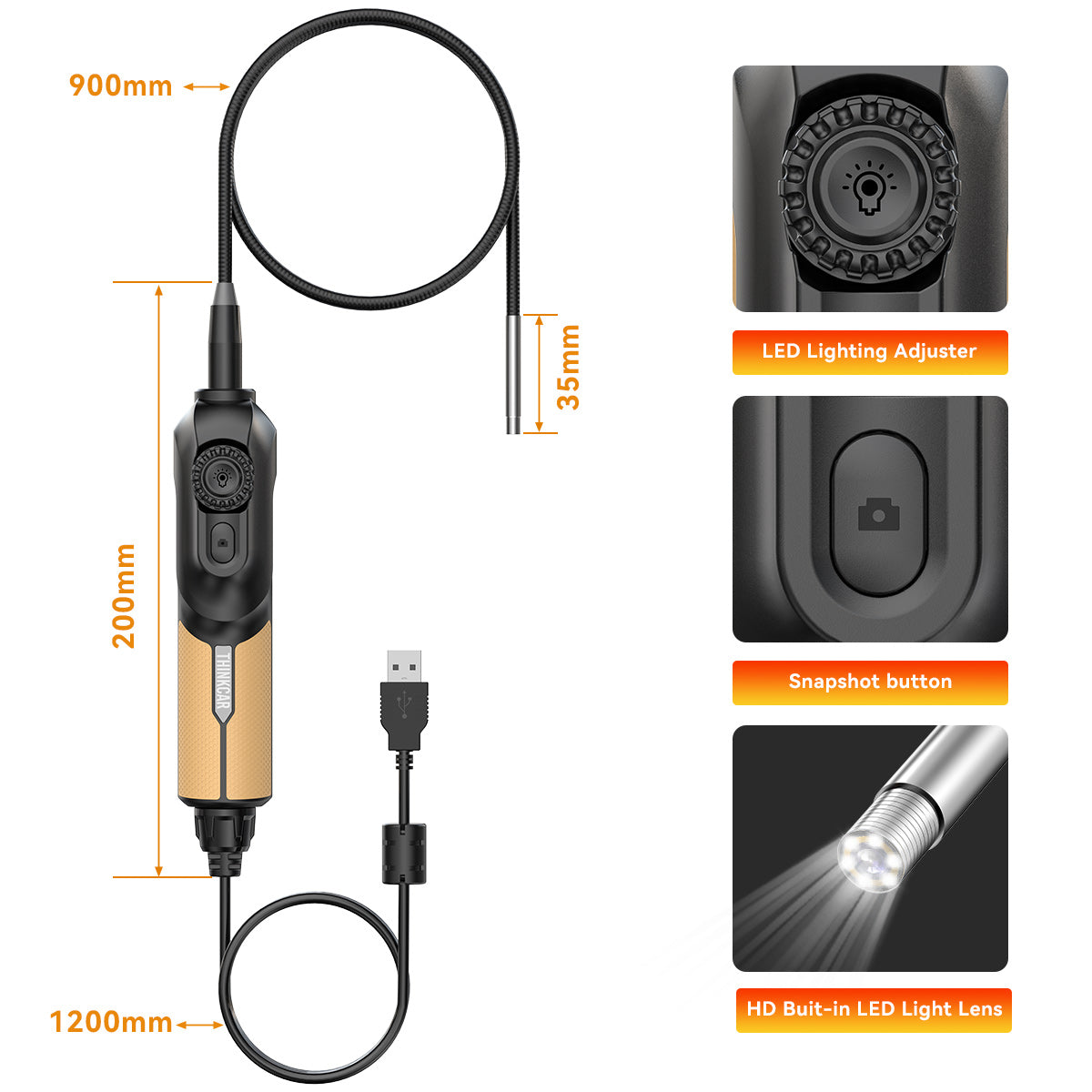 THINKCAR USB Endoscope TES 102
