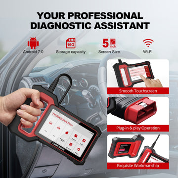 THINKCAR Thinkscan Plus S7 Automotive Diagnostic Scan Tool OBD2 Scanner 7  Systems Free 5 Reset Services Automotive Scanner EOBD OBD Code Reader Auto  Analyzer 12V Car Auto VIN Live Data 