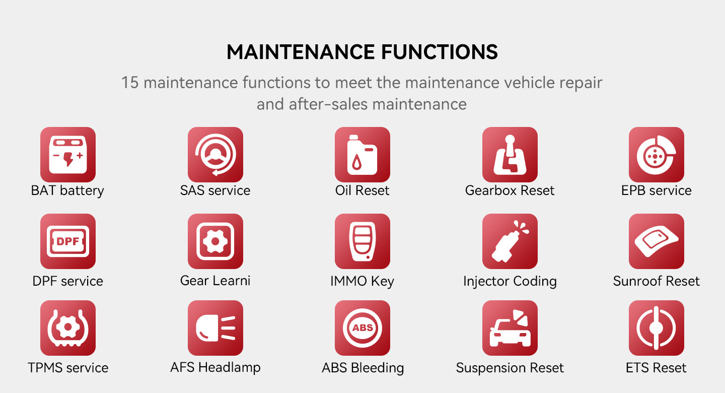 Thinkdiag2 Support 15+ Maintenance Reset Functions
