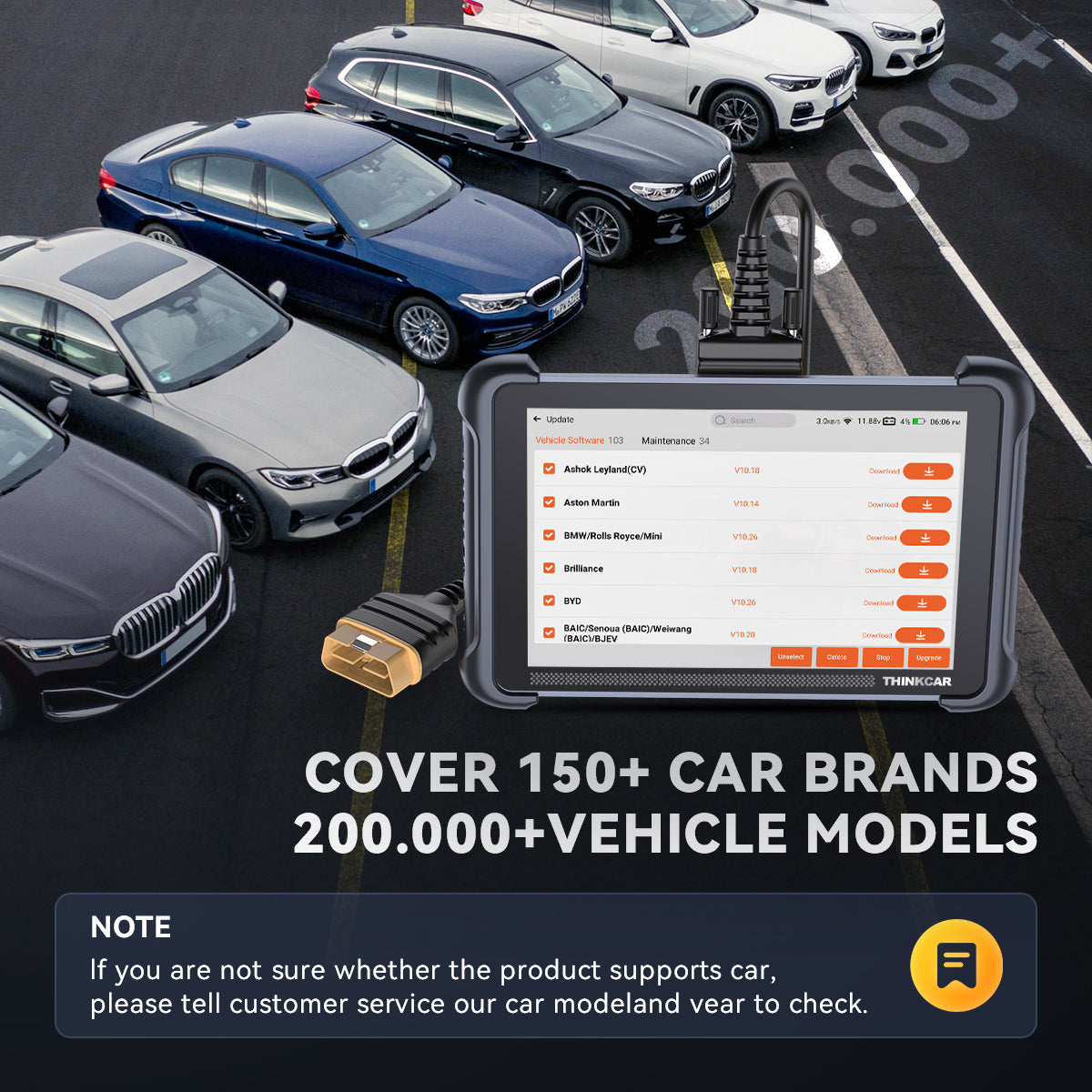 THINKCAR 689 COVER 150+ CAR BRANDS200.000+VEHICLE MODELS