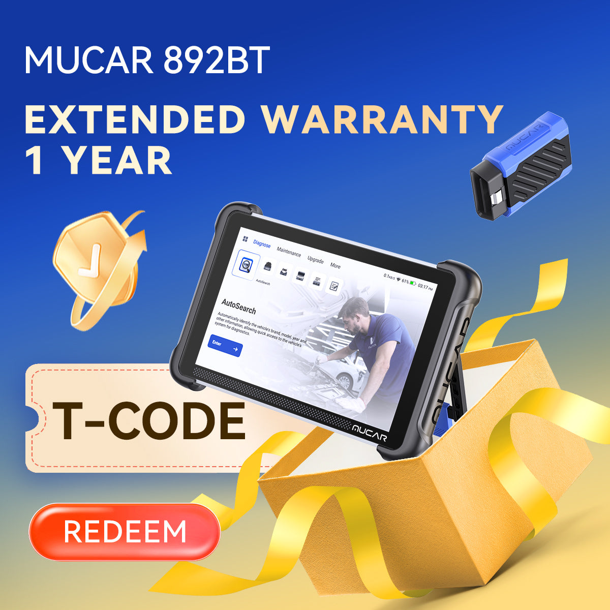 MUCAR 892BT 1 Year Extended Warranty