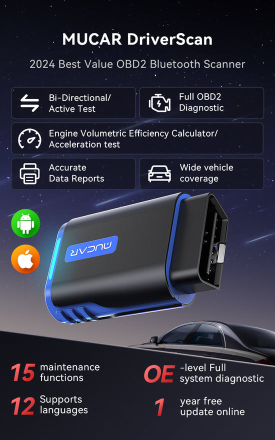 MUCAR BT200 OBD2 Scanner Per Auto Sistema Completo Diagnost Aggiornamento Gratuo A Va Oli/SAS Obd2 Lettore Di Codici Bluetooth Strumenti Diagnostici - Foto 7