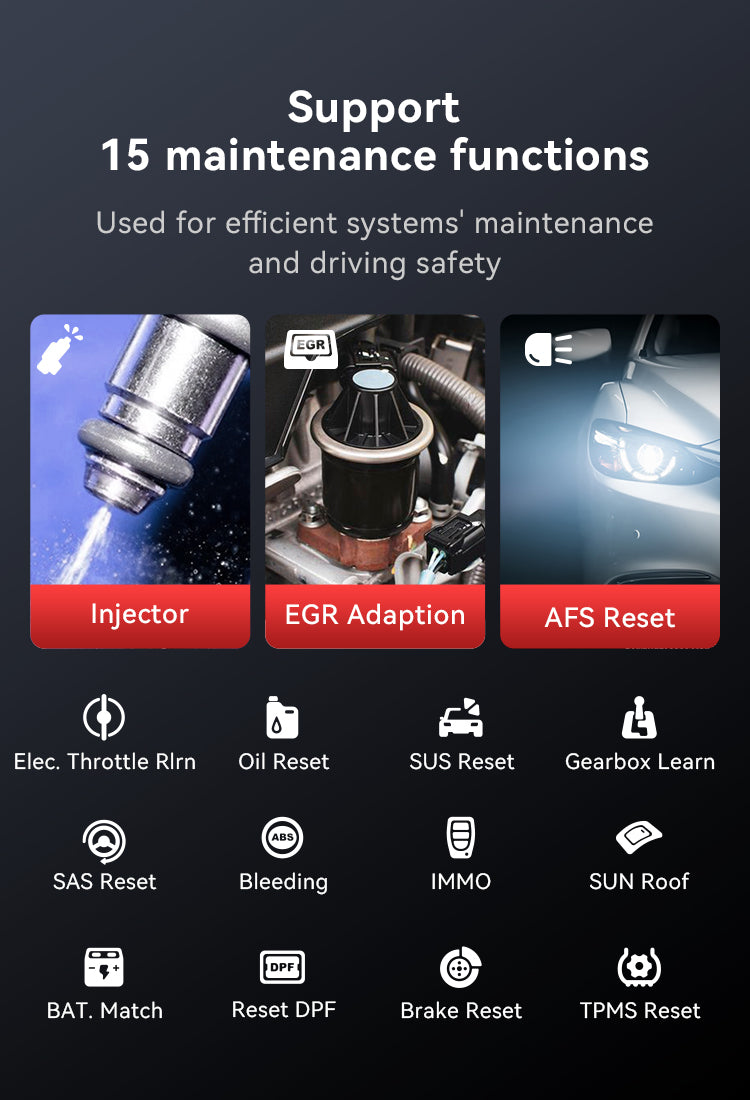 MUCAR DriverScan OBD2 Scanner Bluetooth Support 15+ Maintenance Functions
