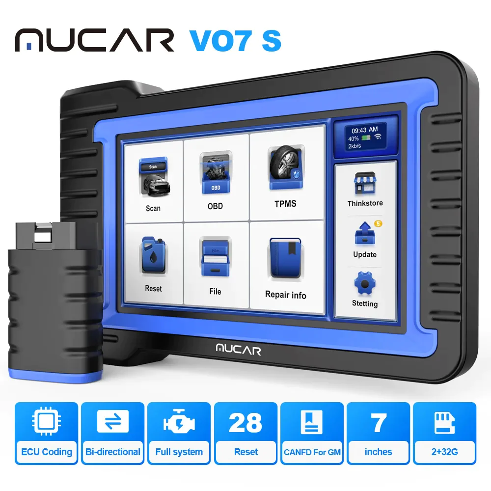 Nucar Scanner MUCAR VO7 Bidirectional Scan Tool, 2024 Full Systems OBD2 Scanner ...