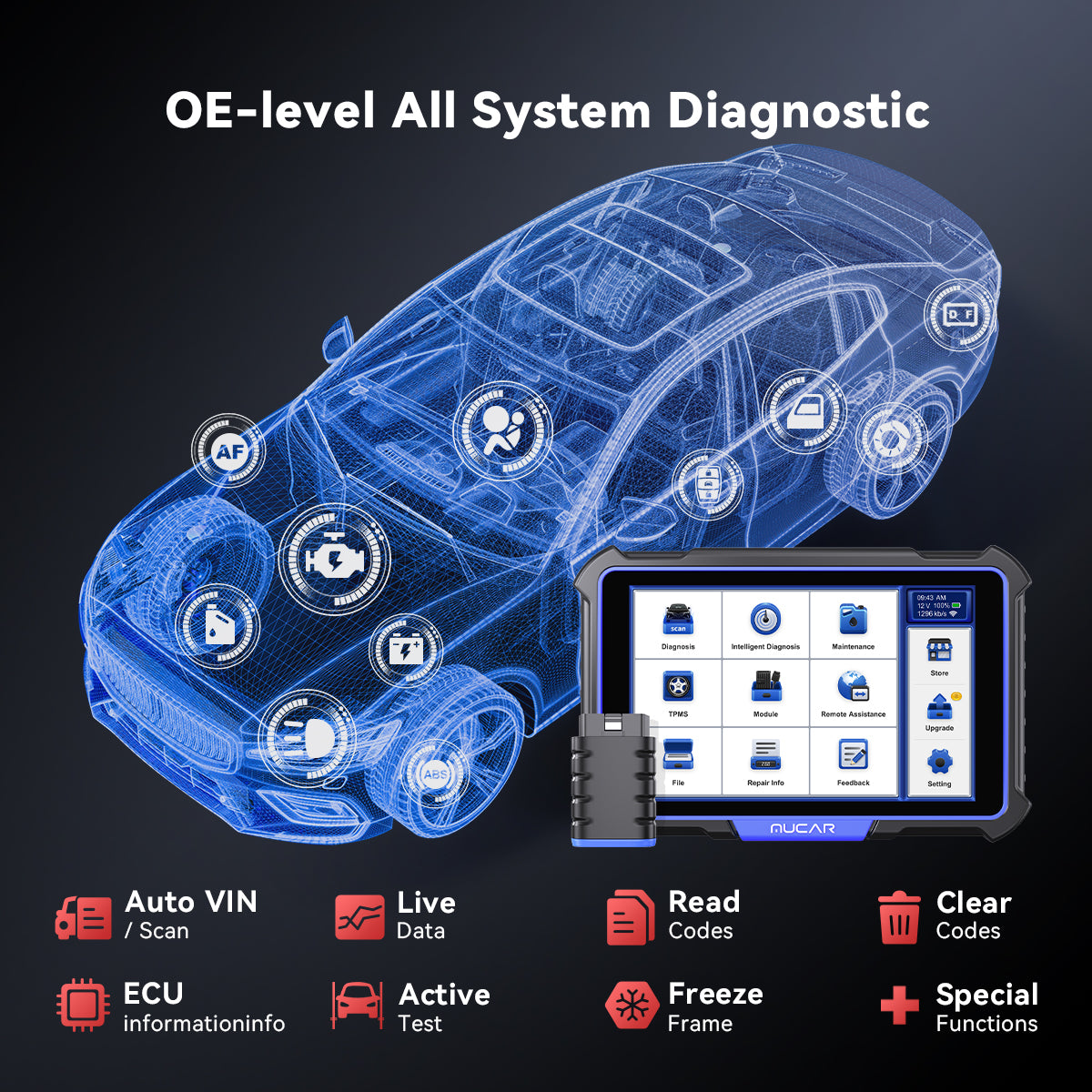 MUCAR VO8 OE-LEVELFULL SYSTEM DIAGNOSTIC