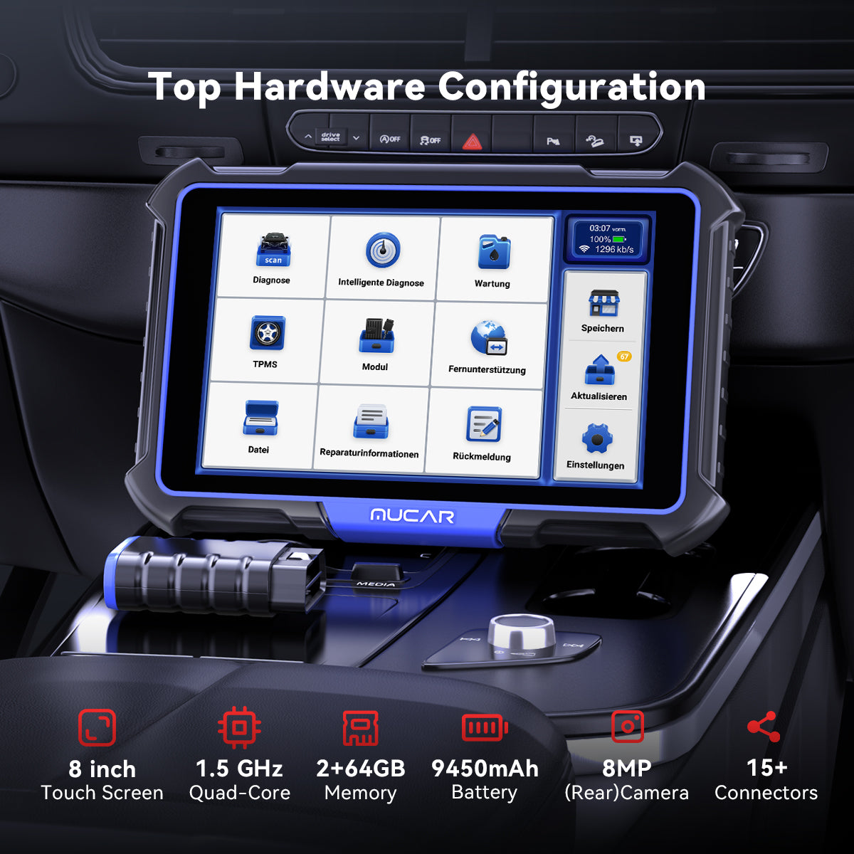 MUCAR VO8 TOP HARDWARE CONFIGURATION