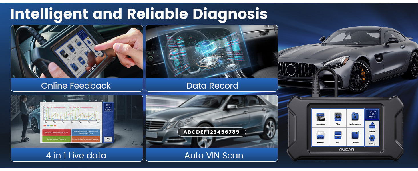 MUCAR CS4 OBD2 Diagnosegerät mit 4 Systemdiagnosen für 69,99€ (statt 118