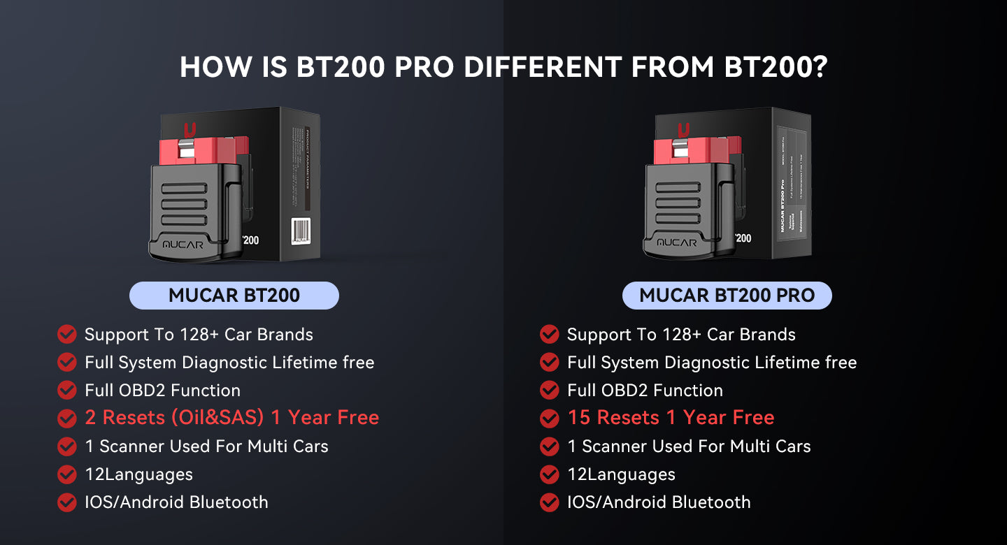What is the difference between BT200 and BT 200 PRO?