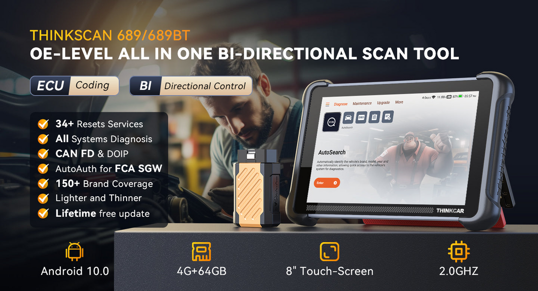Official Thinkscan 689BT Bidirectional Scanner – Lifetime Free Updates ...