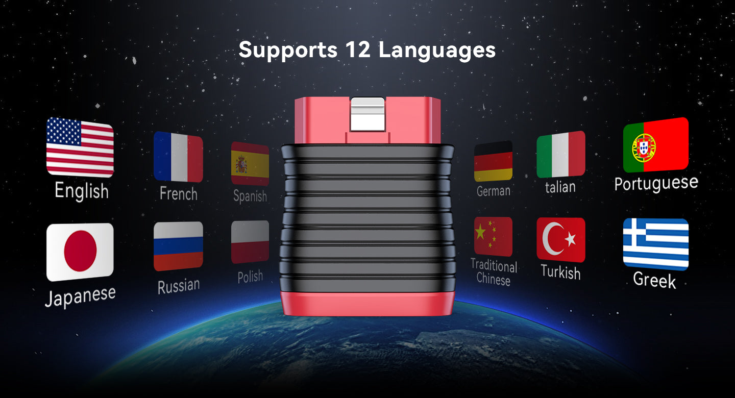 THINKCAR BD6 Supports 12 Languages