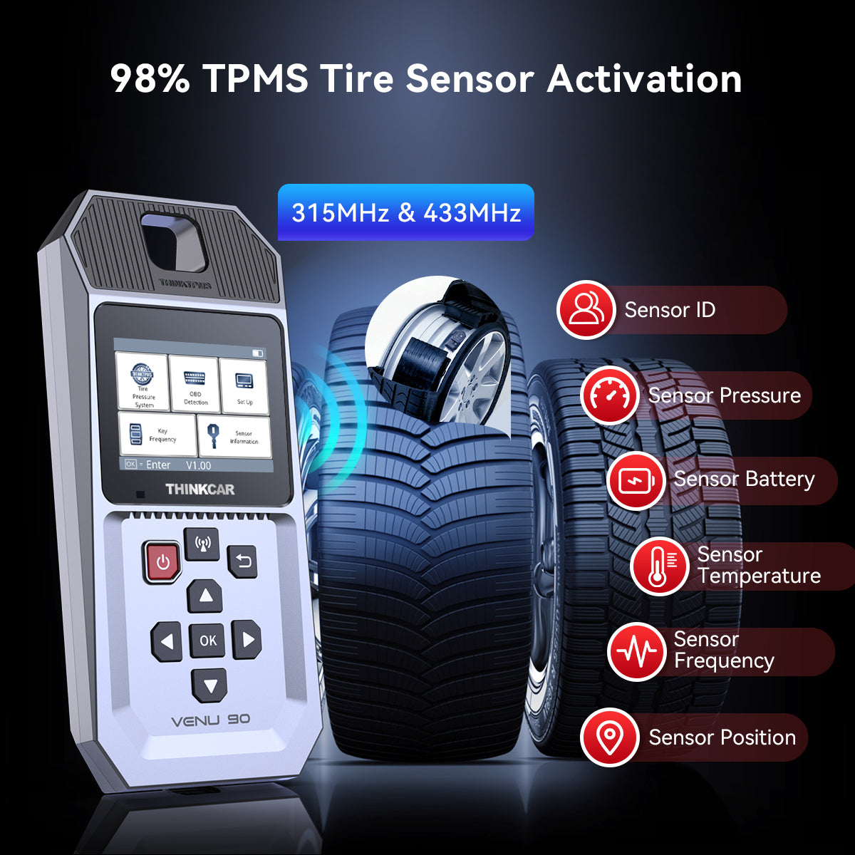 THINKCAR VENU 90 TPMS Activation & Diagnostic Tool