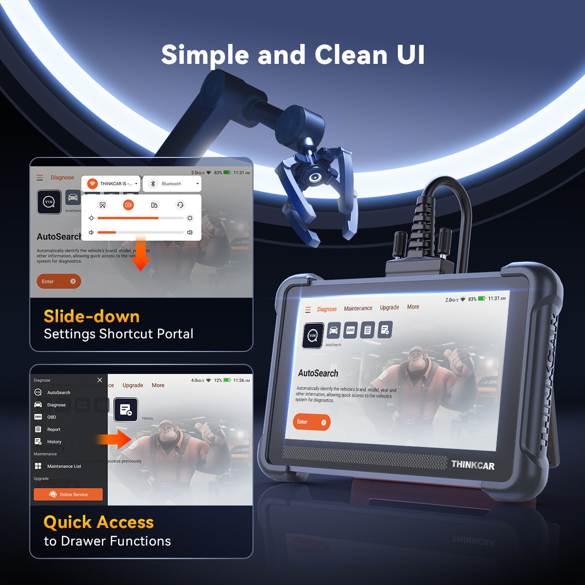 THINKCAR THINKSCAN 672 New simplified UI design