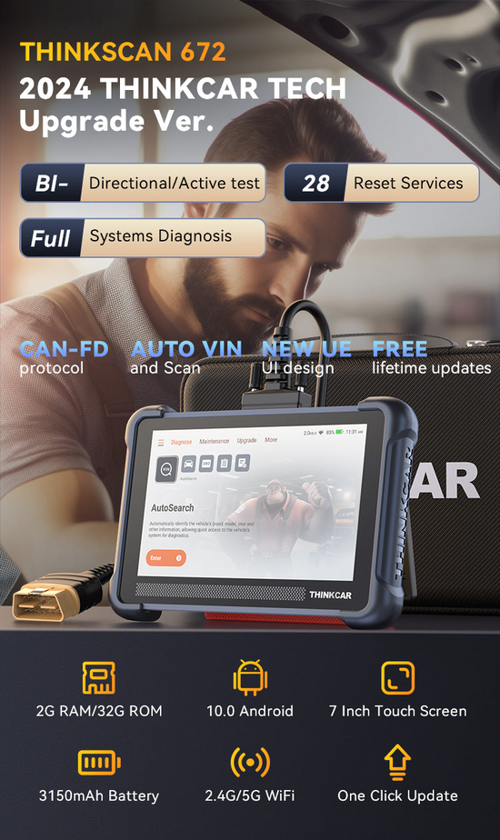 THINKSCAN 672 Advanced Car Diagnostic Tool – THINKCAR