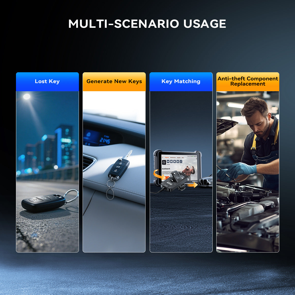 THINKCAR TKEY101 - Universal Car Key Programmer with 6 Remote Keys