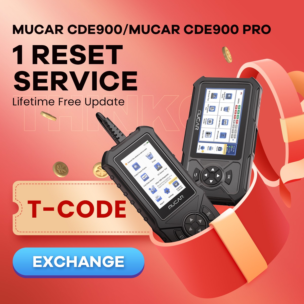MUCAR CDE900/CDE900 PRO T-CODE 1 REST FUNCTION