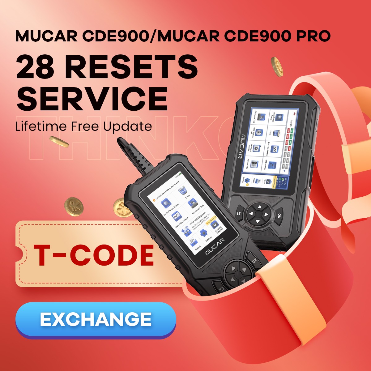 MUCAR CDE900/CDE900 PRO T-CODE 28 REST FUNCTION