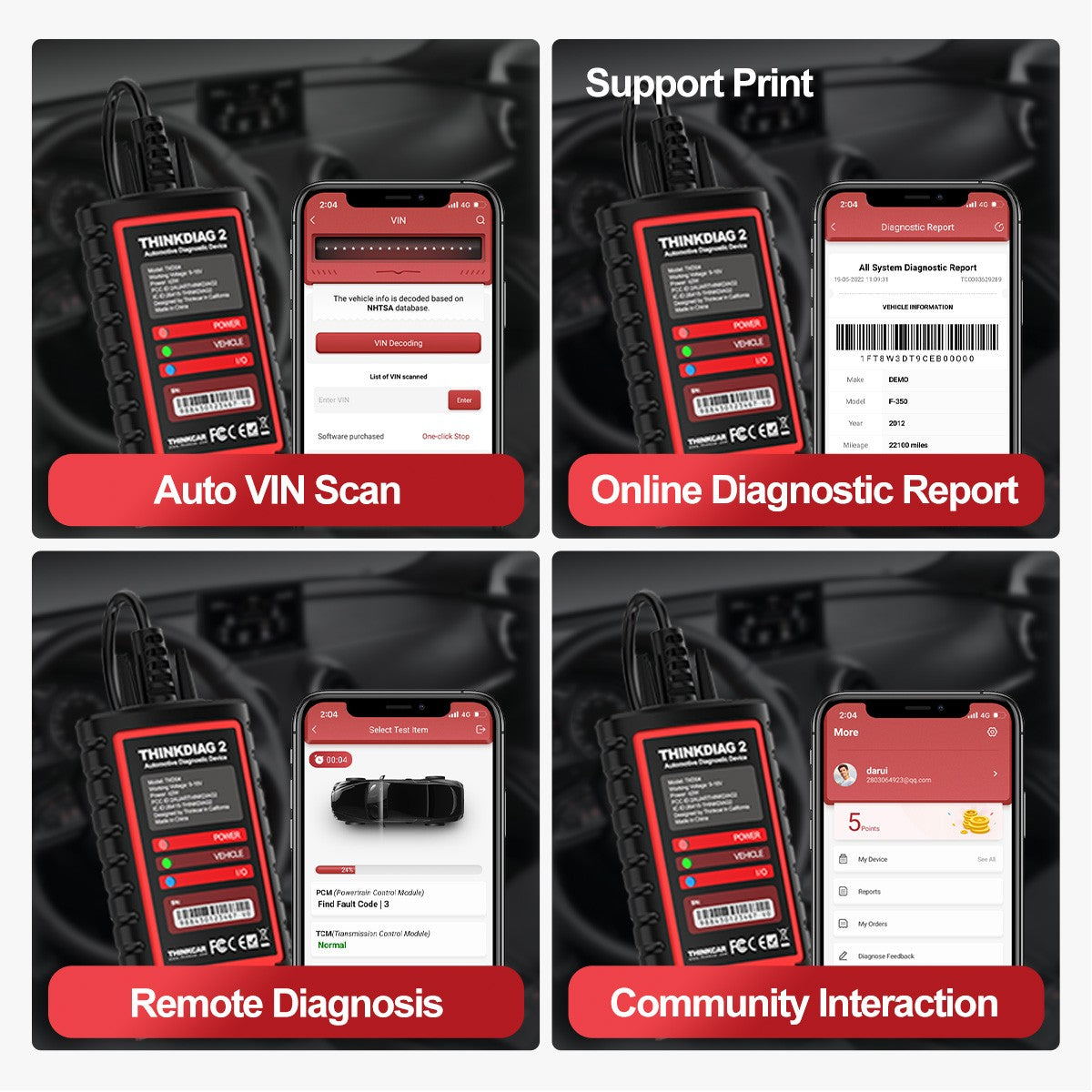 Thinkdaig2 car scanner tool