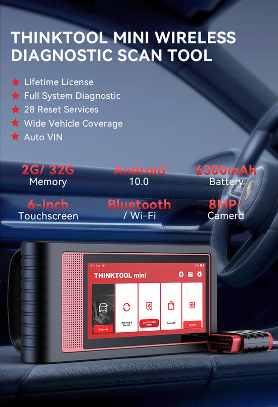 Thinktool Mini OEM Full System Diagnostic Scan Tool, 28+ Resets – THINKCAR