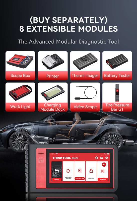 Thinktool Mini OEM Full System Diagnostic Scan Tool, 28+ Resets – THINKCAR